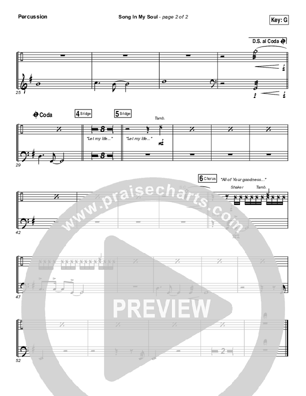 Song In My Soul Percussion (Phil Wickham)