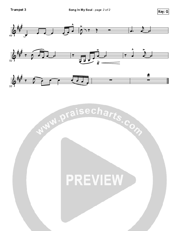 Song In My Soul Trumpet 3 (Phil Wickham)