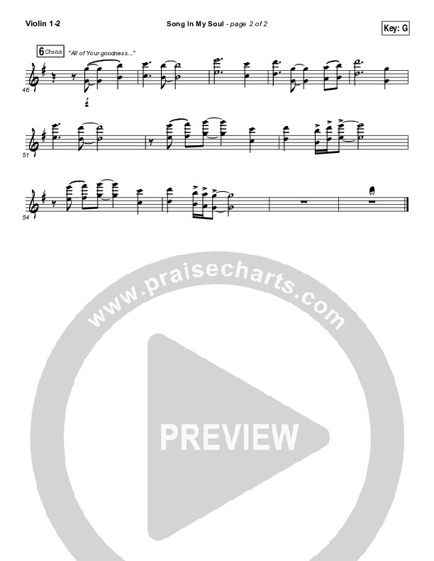 Song In My Soul Violin 1/2 (Phil Wickham)