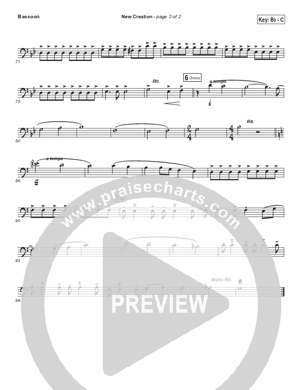New Creation (Choral Anthem SATB) Bassoon 1/2 (Brad Henderson)