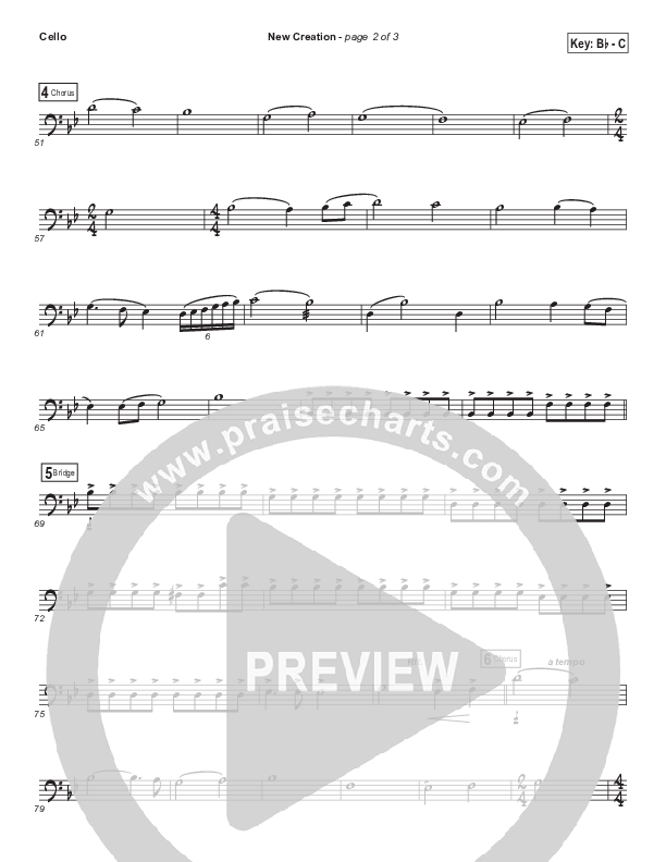 New Creation (Choral Anthem SATB) Cello (Brad Henderson)