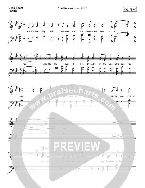 New Creation (Choral Anthem SATB) Choir Sheet (SATB) (Brad Henderson)