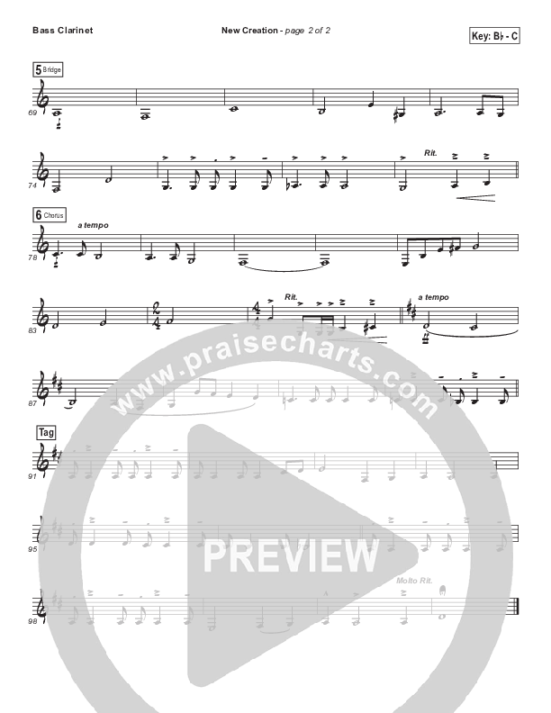 New Creation (Choral Anthem SATB) Clarinet (Brad Henderson)