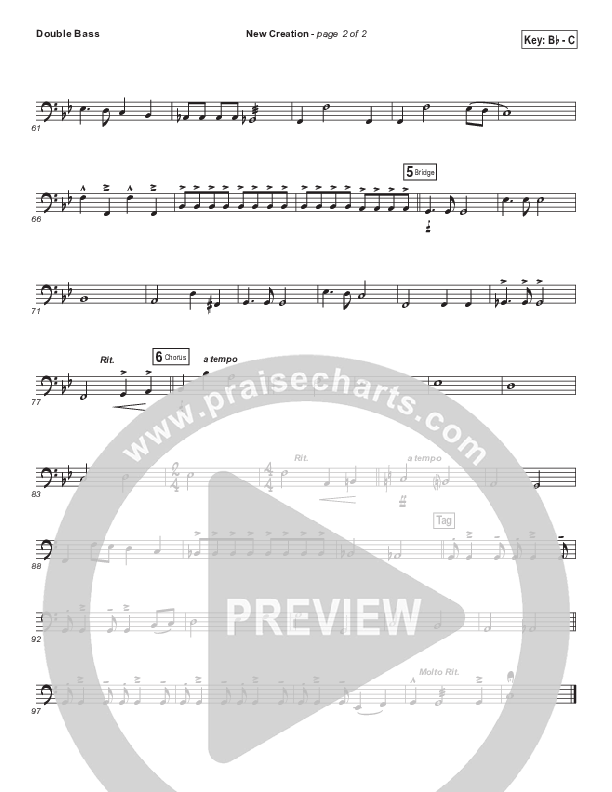 New Creation (Choral Anthem SATB) Double Bass (Brad Henderson)