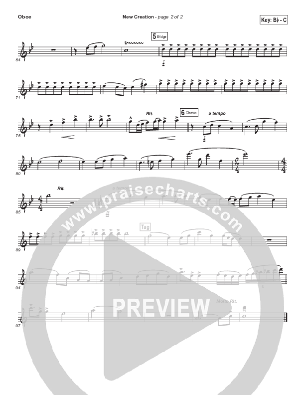 New Creation (Choral Anthem SATB) Oboe (Brad Henderson)