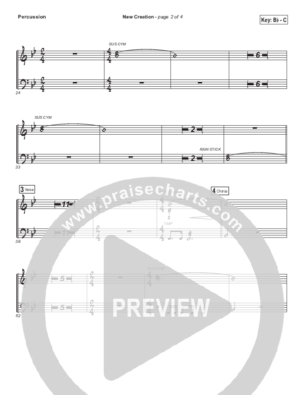 New Creation (Choral Anthem SATB) Percussion (Brad Henderson)