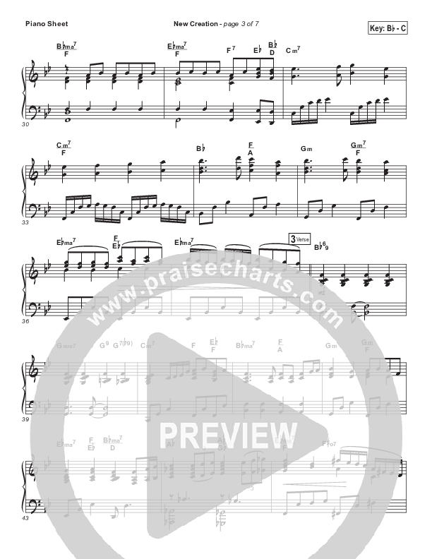 New Creation (Choral Anthem SATB) Piano Sheet (Brad Henderson)