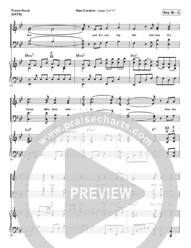 New Creation (Choral Anthem SATB) Piano/Vocal (SATB) (Brad Henderson)