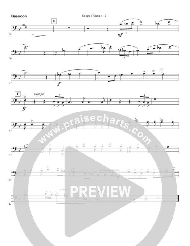 Song Of Heaven (Choral Anthem SATB) Bassoon (Brad Henderson)