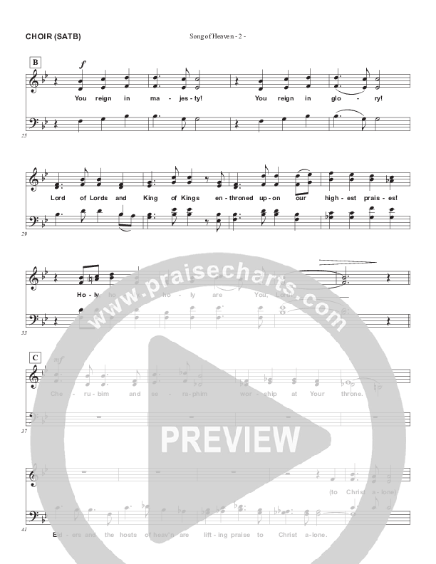 Song Of Heaven (Choral Anthem SATB) Choir Vocals (SATB) (Brad Henderson)