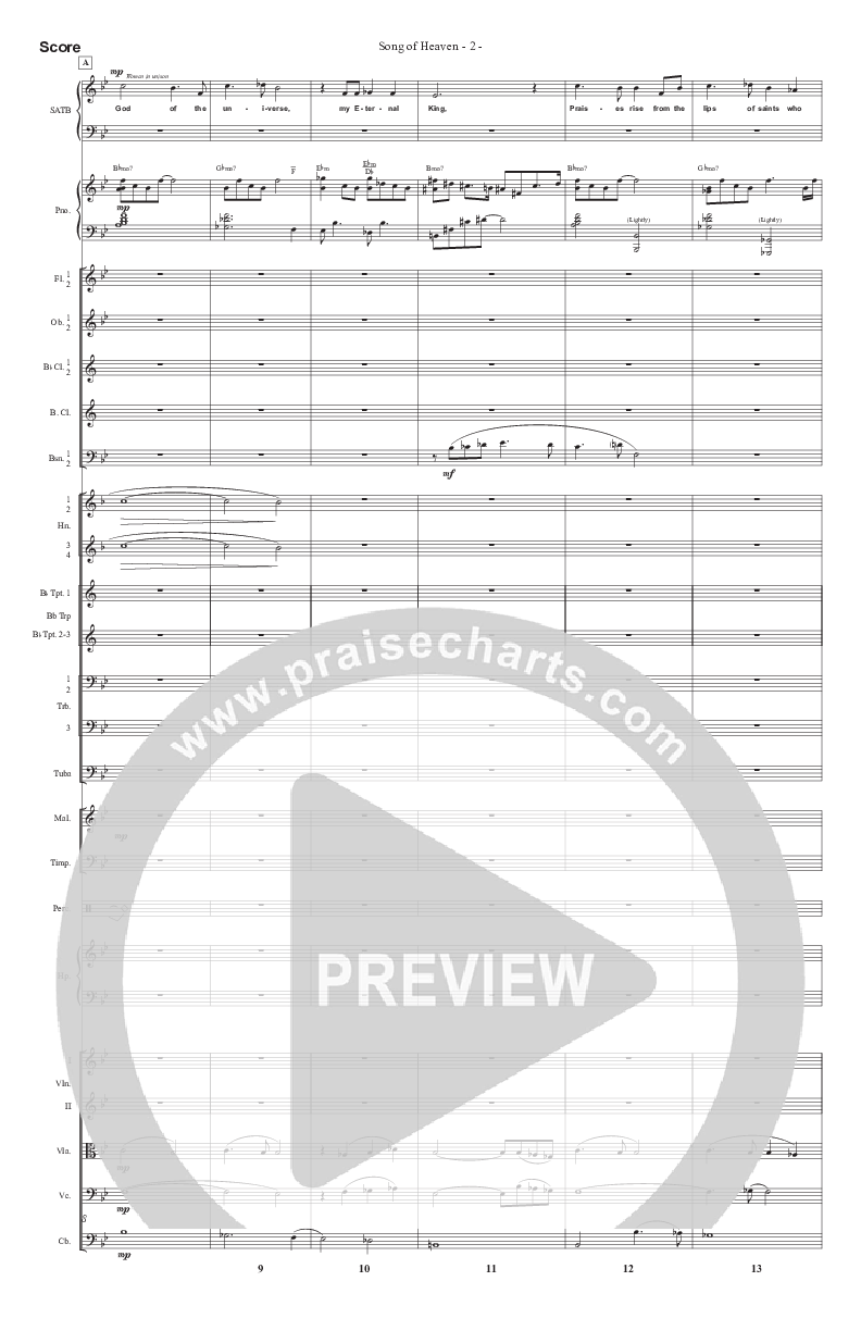 Song Of Heaven (Choral Anthem SATB) Orchestration (Brad Henderson)