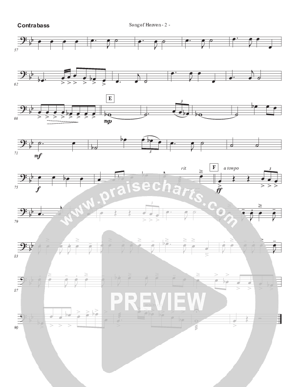 Song Of Heaven (Choral Anthem SATB) Contrabass (Brad Henderson)
