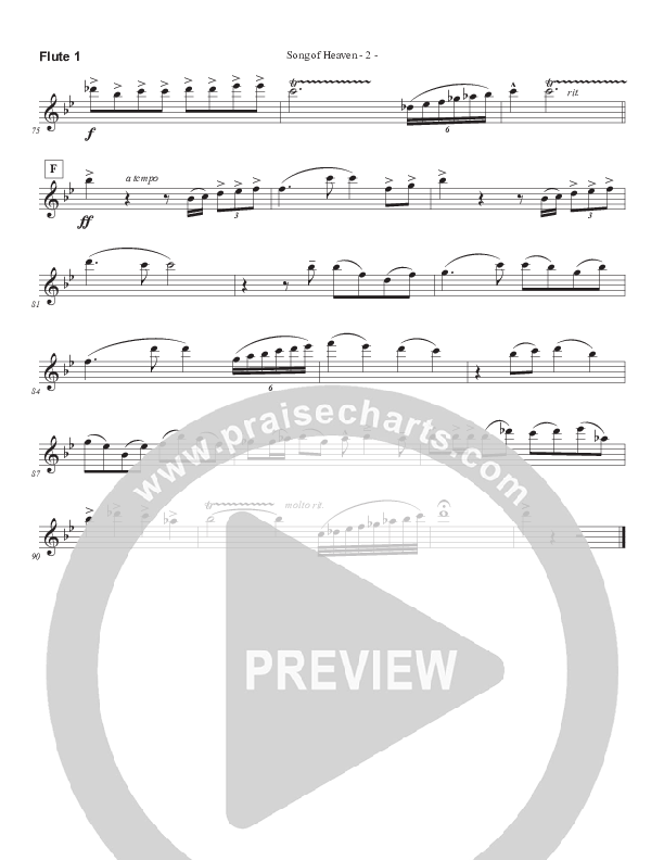 Song Of Heaven (Choral Anthem SATB) Flute 1/2 (Brad Henderson)