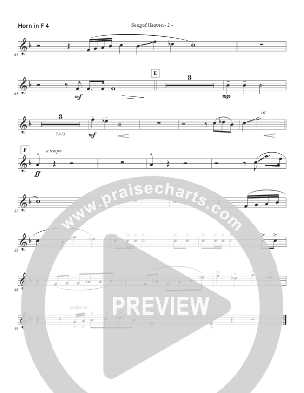 Song Of Heaven (Choral Anthem SATB) French Horn (Brad Henderson)