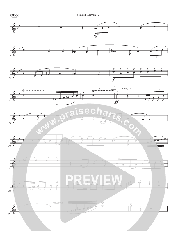 Song Of Heaven (Choral Anthem SATB) Oboe (Brad Henderson)