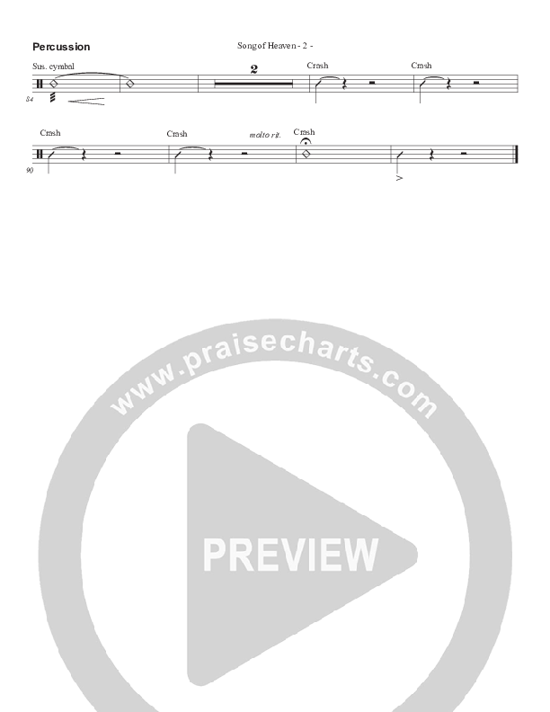 Song Of Heaven (Choral Anthem SATB) Percussion (Brad Henderson)