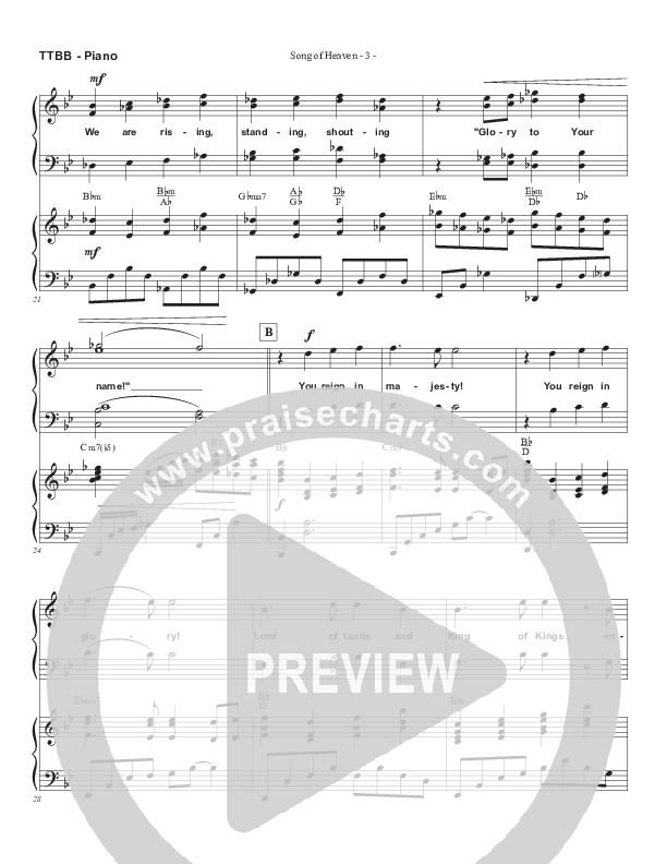 Song Of Heaven (Choral Anthem SATB) Piano/Vocal (Brad Henderson)