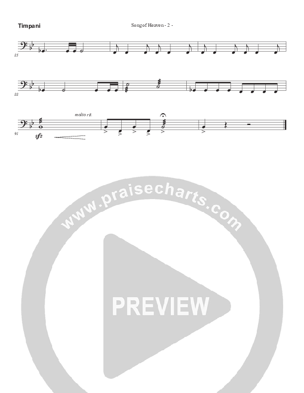 Song Of Heaven (Choral Anthem SATB) Timpani (Brad Henderson)