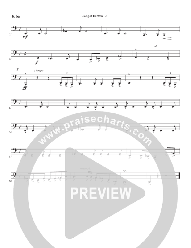 Song Of Heaven (Choral Anthem SATB) Tuba (Brad Henderson)