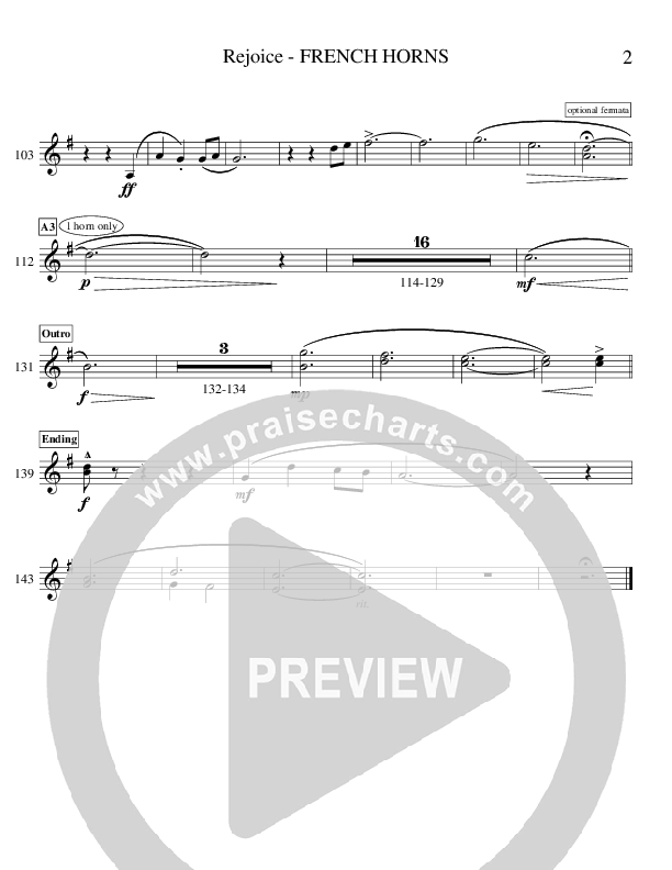 Rejoice French Horn 1/2 (Ric Flauding)