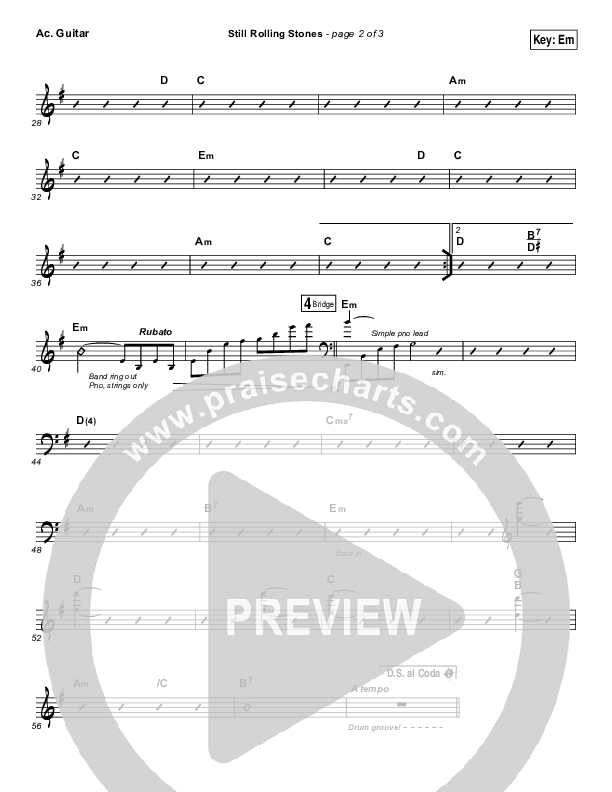 Still Rolling Stones Acoustic Guitar (Lauren Daigle)