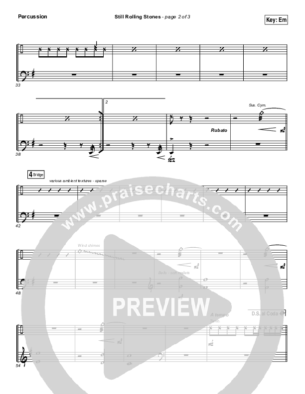 Still Rolling Stones Percussion (Lauren Daigle)