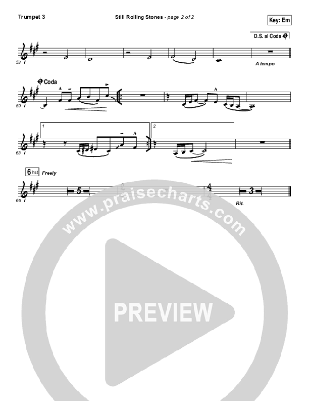 Still Rolling Stones Trumpet 3 (Lauren Daigle)