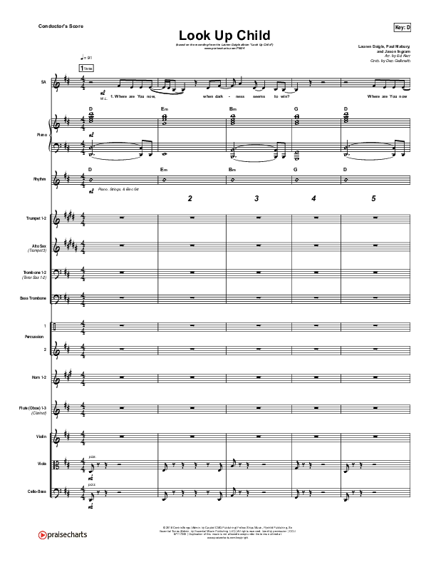 Look Up Child Conductor's Score (Lauren Daigle)