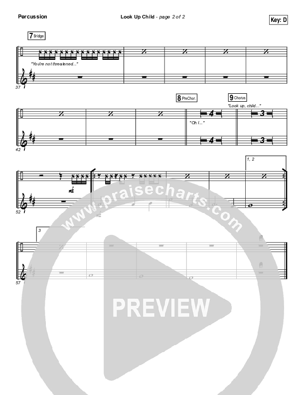 Look Up Child Percussion (Lauren Daigle)