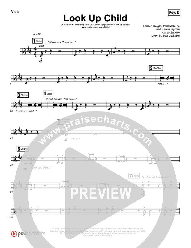 Look Up Child Viola (Lauren Daigle)