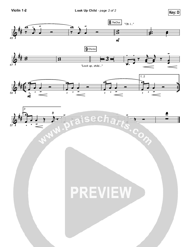 Look Up Child Violin 1/2 (Lauren Daigle)