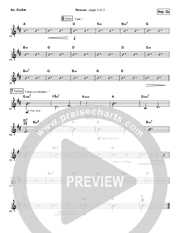 Rescue Acoustic Guitar (Lauren Daigle)