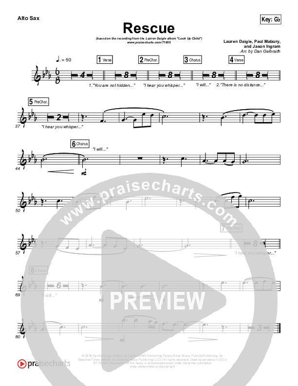Rescue Alto Sax (Lauren Daigle)