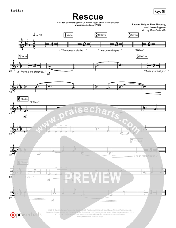 Rescue Bari Sax (Lauren Daigle)