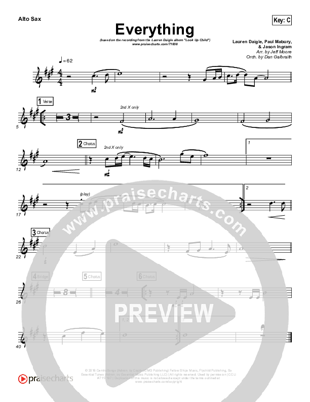 Everything Alto Sax (Lauren Daigle)