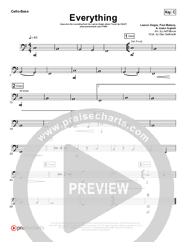 Everything Cello/Bass (Lauren Daigle)