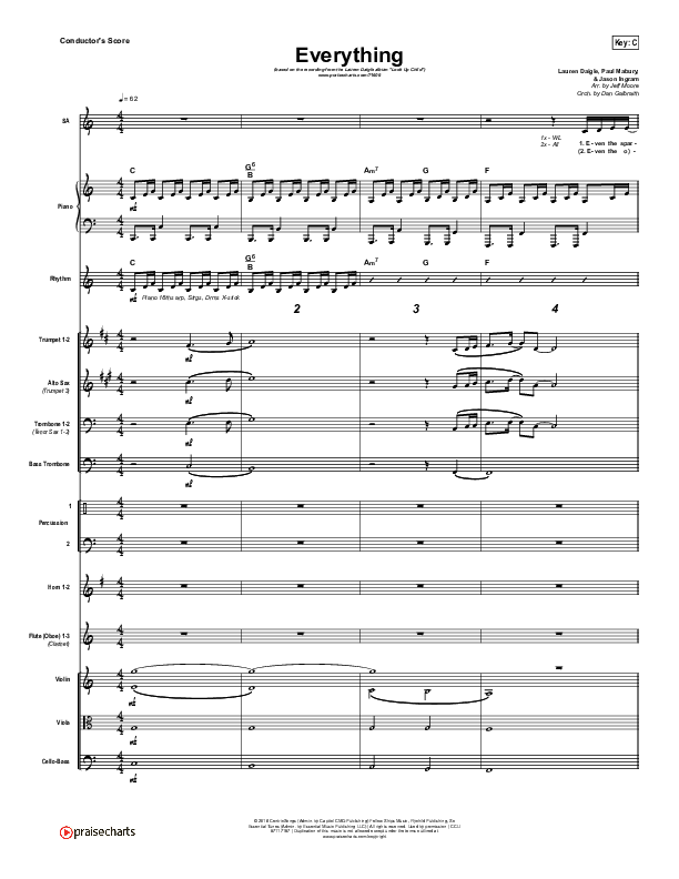 Everything Conductor's Score (Lauren Daigle)