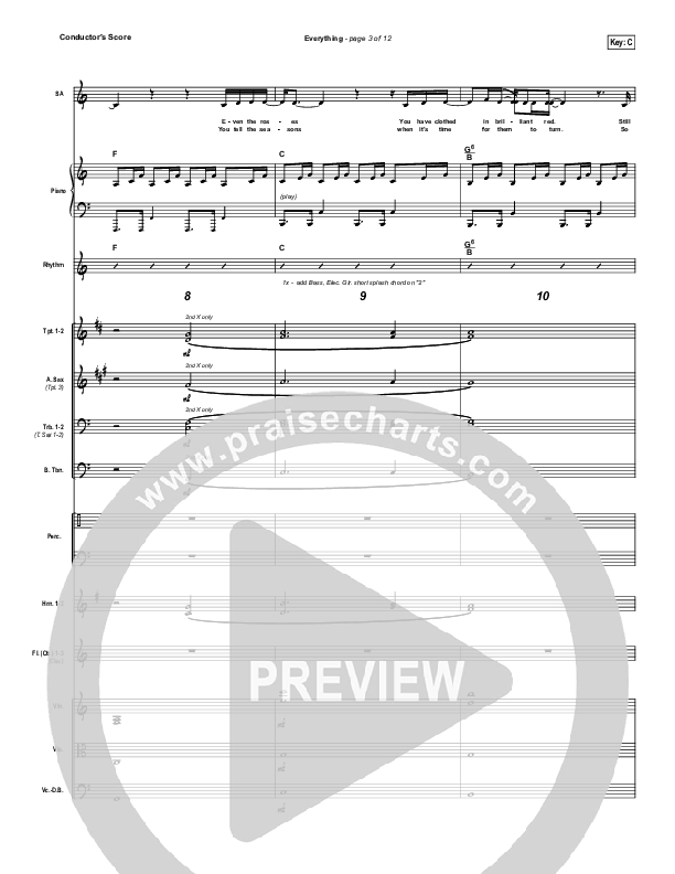 Everything Conductor's Score (Lauren Daigle)