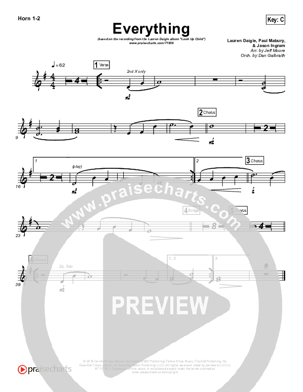 Everything French Horn 1/2 (Lauren Daigle)