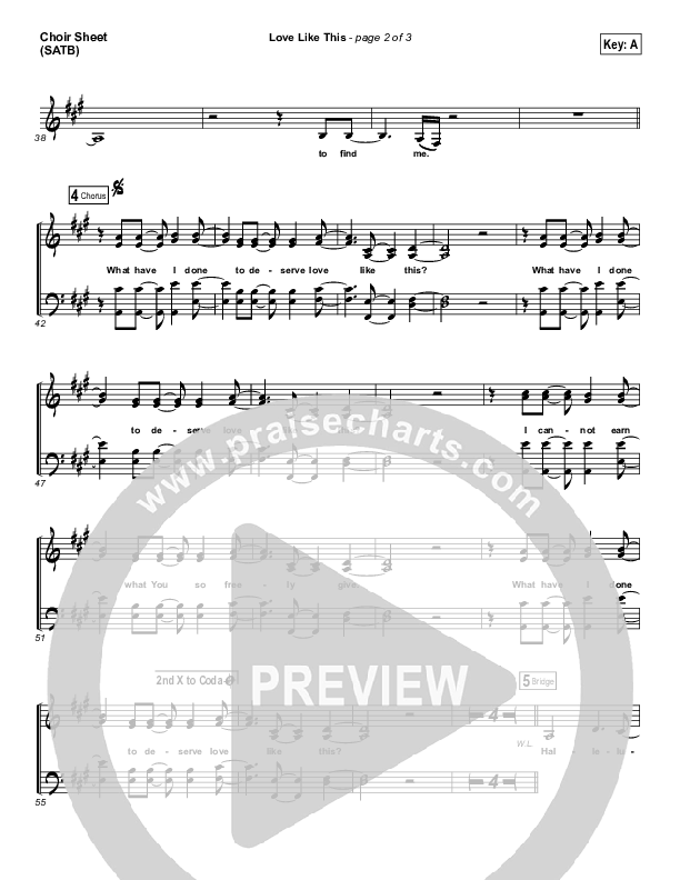 Love Like This Choir Vocals (SATB) (Lauren Daigle)