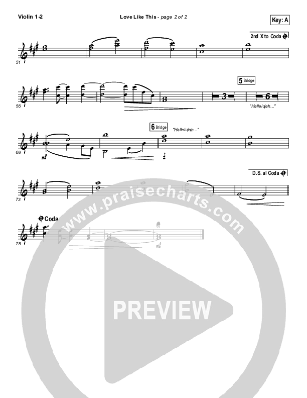 Love Like This Violin 1/2 (Lauren Daigle)