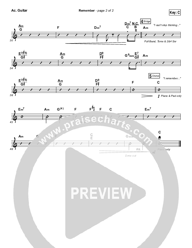 Remember Acoustic Guitar (Lauren Daigle)