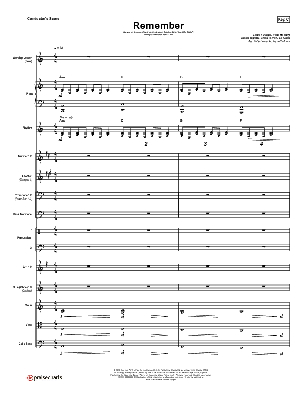 Remember Conductor's Score (Lauren Daigle)