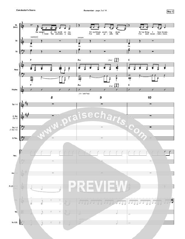 Remember Conductor's Score (Lauren Daigle)