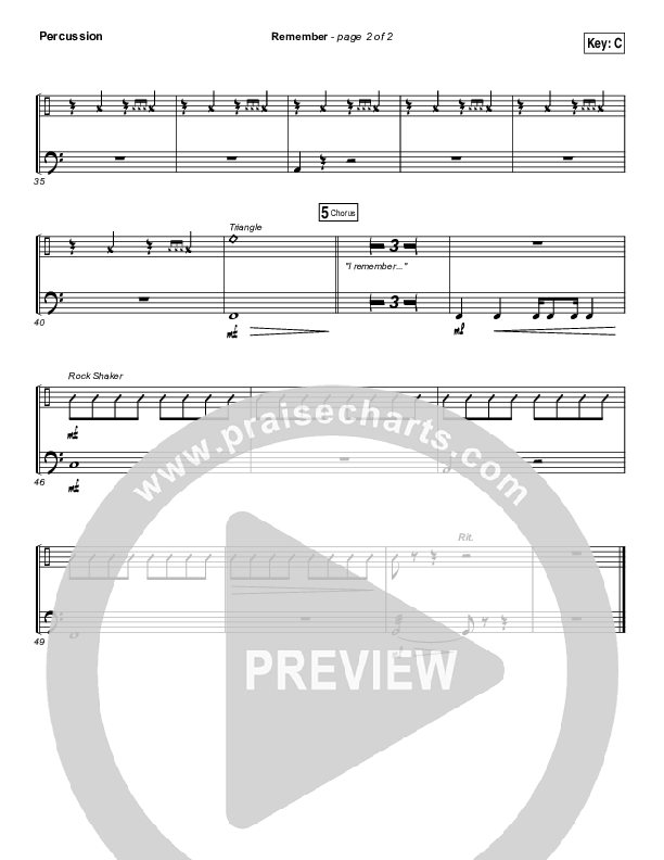 Remember Percussion (Lauren Daigle)