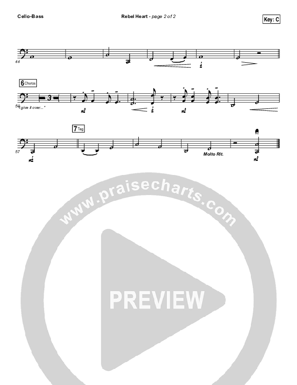 Rebel Heart Cello/Bass (Lauren Daigle)