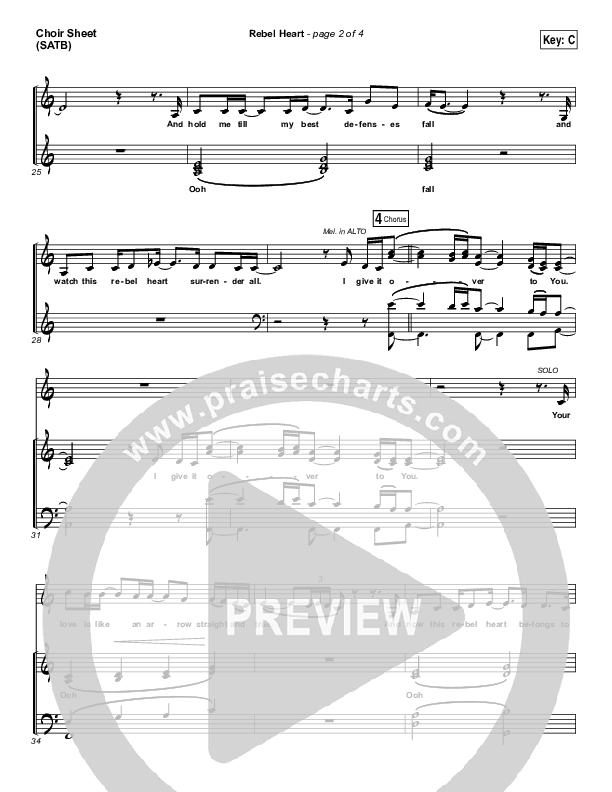 Rebel Heart Choir Vocals (SATB) (Lauren Daigle)