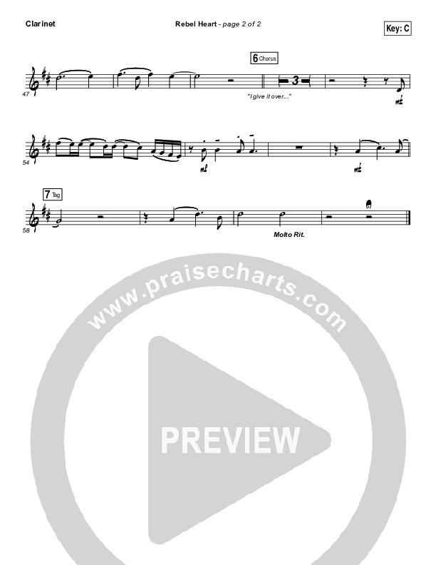 Rebel Heart Clarinet (Lauren Daigle)