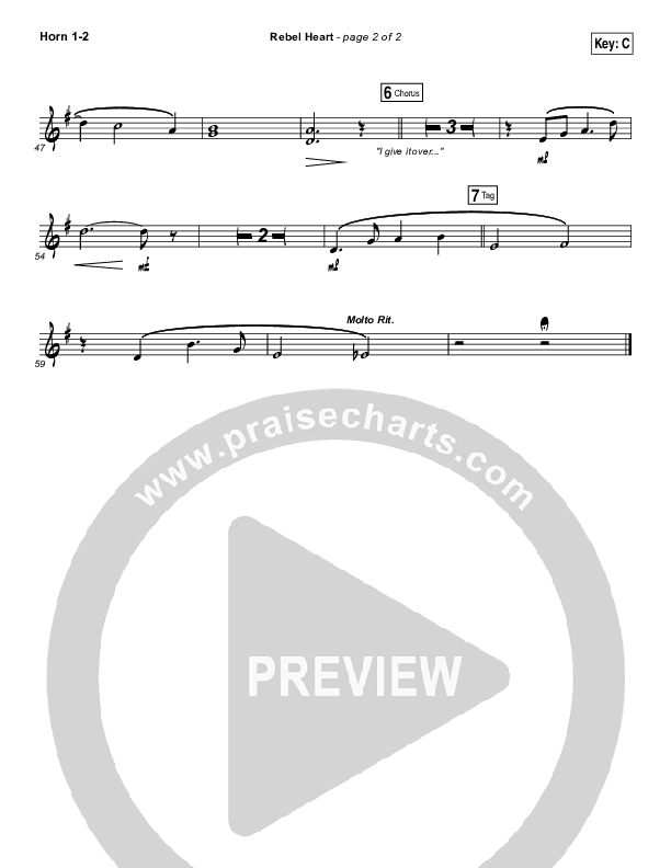 Rebel Heart French Horn 1/2 (Lauren Daigle)