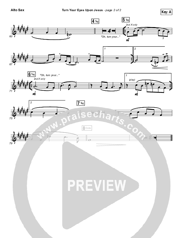 Turn Your Eyes Upon Jesus Alto Sax (Lauren Daigle)